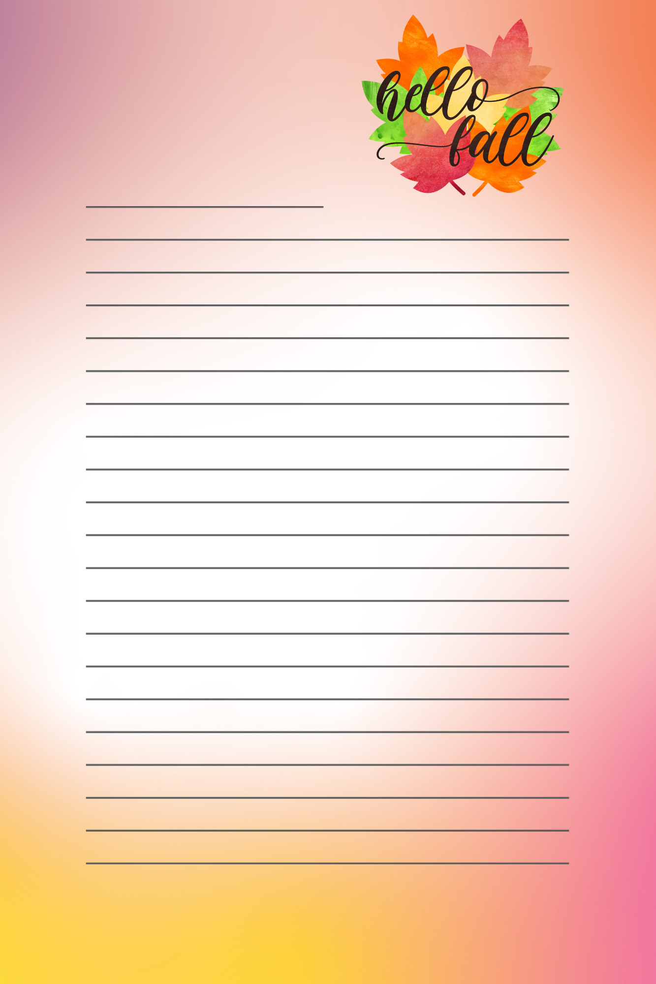 Hello Fall